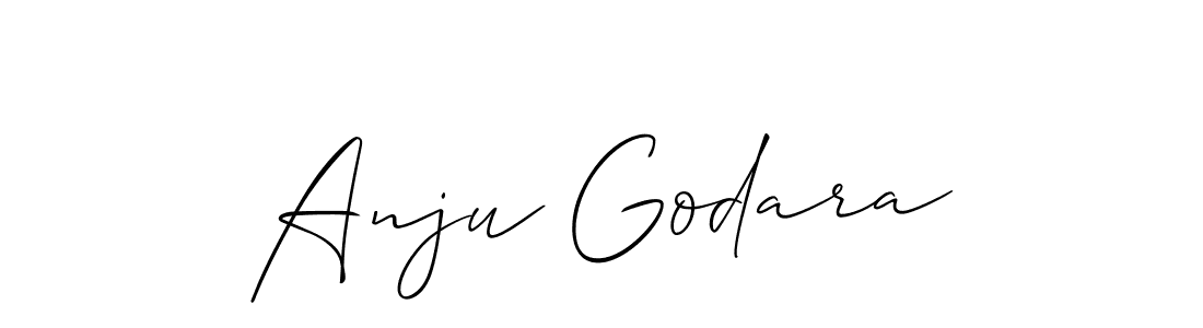 How to make Anju Godara name signature. Use Allison_Script style for creating short signs online. This is the latest handwritten sign. Anju Godara signature style 2 images and pictures png