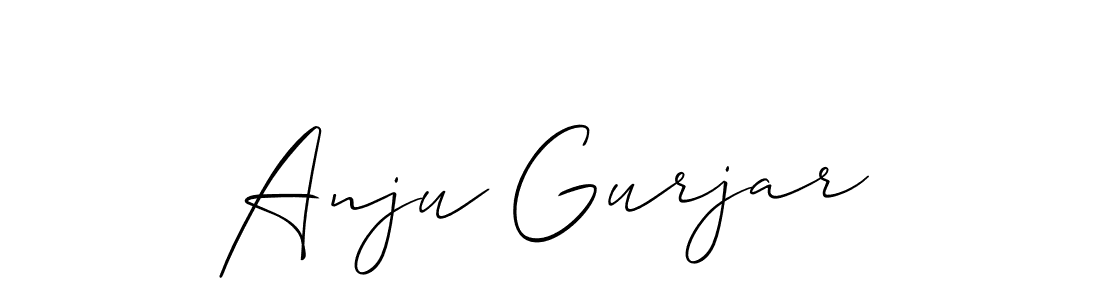 It looks lik you need a new signature style for name Anju Gurjar. Design unique handwritten (Allison_Script) signature with our free signature maker in just a few clicks. Anju Gurjar signature style 2 images and pictures png