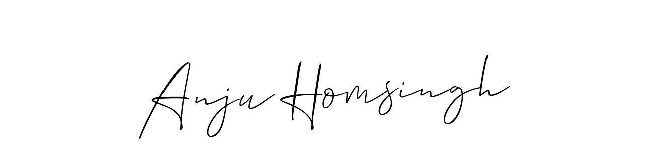 This is the best signature style for the Anju Homsingh name. Also you like these signature font (Allison_Script). Mix name signature. Anju Homsingh signature style 2 images and pictures png