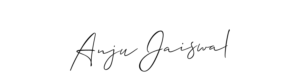 How to make Anju Jaiswal name signature. Use Allison_Script style for creating short signs online. This is the latest handwritten sign. Anju Jaiswal signature style 2 images and pictures png