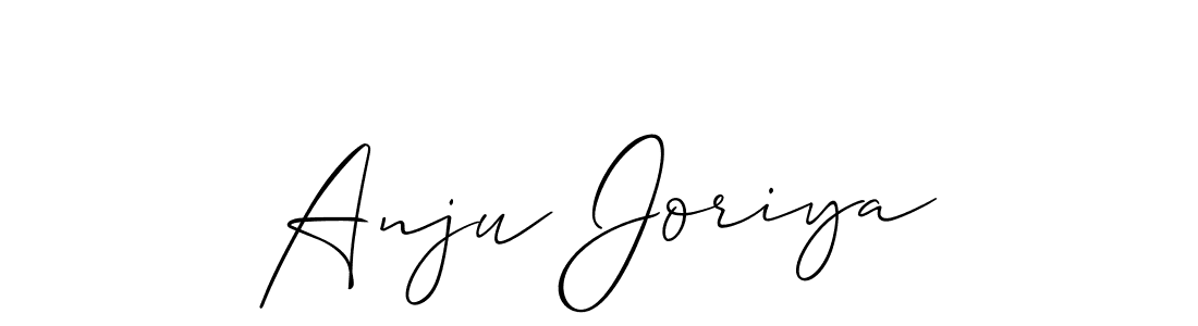 Make a beautiful signature design for name Anju Joriya. With this signature (Allison_Script) style, you can create a handwritten signature for free. Anju Joriya signature style 2 images and pictures png