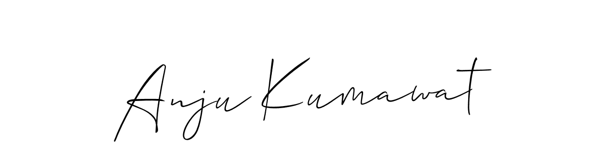 Anju Kumawat stylish signature style. Best Handwritten Sign (Allison_Script) for my name. Handwritten Signature Collection Ideas for my name Anju Kumawat. Anju Kumawat signature style 2 images and pictures png