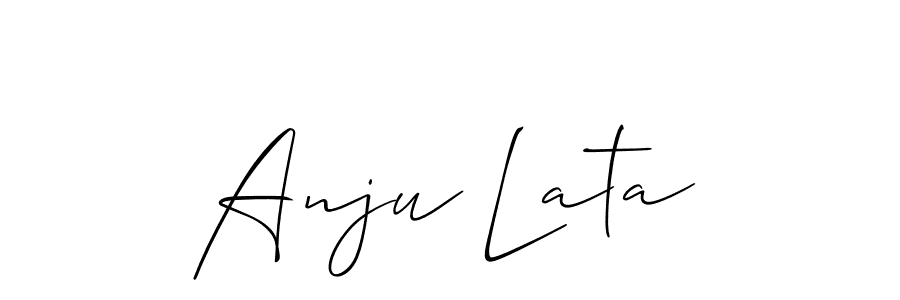 Allison_Script is a professional signature style that is perfect for those who want to add a touch of class to their signature. It is also a great choice for those who want to make their signature more unique. Get Anju Lata name to fancy signature for free. Anju Lata signature style 2 images and pictures png