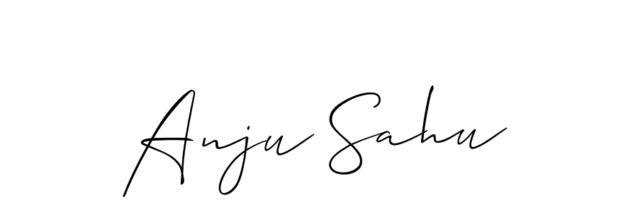 How to make Anju Sahu name signature. Use Allison_Script style for creating short signs online. This is the latest handwritten sign. Anju Sahu signature style 2 images and pictures png
