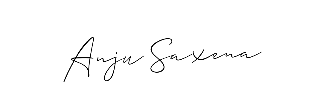 How to make Anju Saxena name signature. Use Allison_Script style for creating short signs online. This is the latest handwritten sign. Anju Saxena signature style 2 images and pictures png