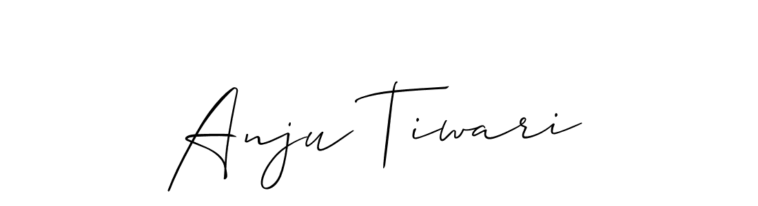 Create a beautiful signature design for name Anju Tiwari. With this signature (Allison_Script) fonts, you can make a handwritten signature for free. Anju Tiwari signature style 2 images and pictures png