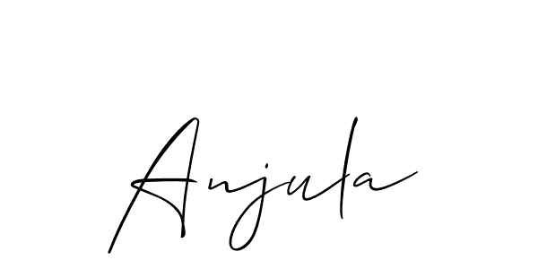 How to make Anjula signature? Allison_Script is a professional autograph style. Create handwritten signature for Anjula name. Anjula signature style 2 images and pictures png