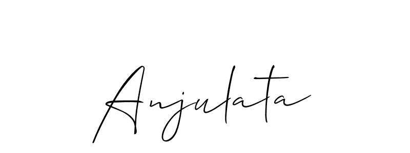 Anjulata stylish signature style. Best Handwritten Sign (Allison_Script) for my name. Handwritten Signature Collection Ideas for my name Anjulata. Anjulata signature style 2 images and pictures png