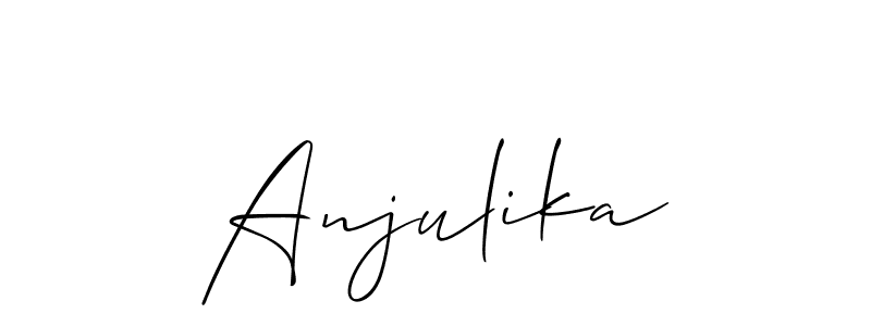 Make a short Anjulika signature style. Manage your documents anywhere anytime using Allison_Script. Create and add eSignatures, submit forms, share and send files easily. Anjulika signature style 2 images and pictures png
