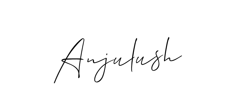 Design your own signature with our free online signature maker. With this signature software, you can create a handwritten (Allison_Script) signature for name Anjulush. Anjulush signature style 2 images and pictures png