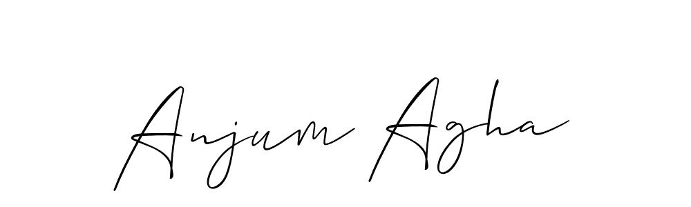 Anjum Agha stylish signature style. Best Handwritten Sign (Allison_Script) for my name. Handwritten Signature Collection Ideas for my name Anjum Agha. Anjum Agha signature style 2 images and pictures png