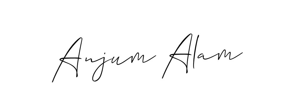 Also You can easily find your signature by using the search form. We will create Anjum Alam name handwritten signature images for you free of cost using Allison_Script sign style. Anjum Alam signature style 2 images and pictures png