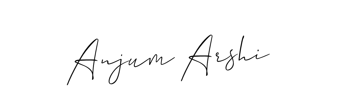 Design your own signature with our free online signature maker. With this signature software, you can create a handwritten (Allison_Script) signature for name Anjum Arshi. Anjum Arshi signature style 2 images and pictures png