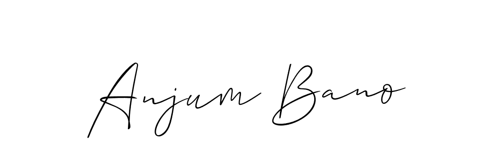 Use a signature maker to create a handwritten signature online. With this signature software, you can design (Allison_Script) your own signature for name Anjum Bano. Anjum Bano signature style 2 images and pictures png