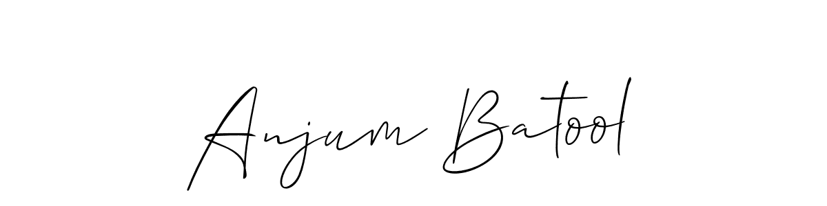 It looks lik you need a new signature style for name Anjum Batool. Design unique handwritten (Allison_Script) signature with our free signature maker in just a few clicks. Anjum Batool signature style 2 images and pictures png