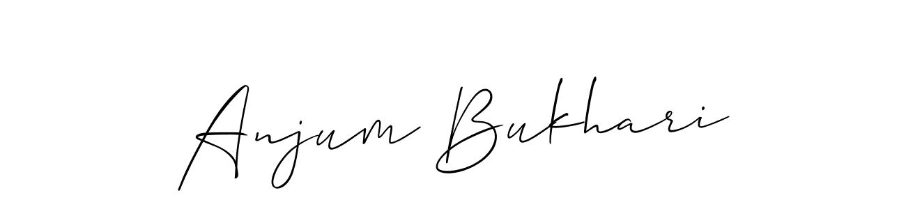 Anjum Bukhari stylish signature style. Best Handwritten Sign (Allison_Script) for my name. Handwritten Signature Collection Ideas for my name Anjum Bukhari. Anjum Bukhari signature style 2 images and pictures png