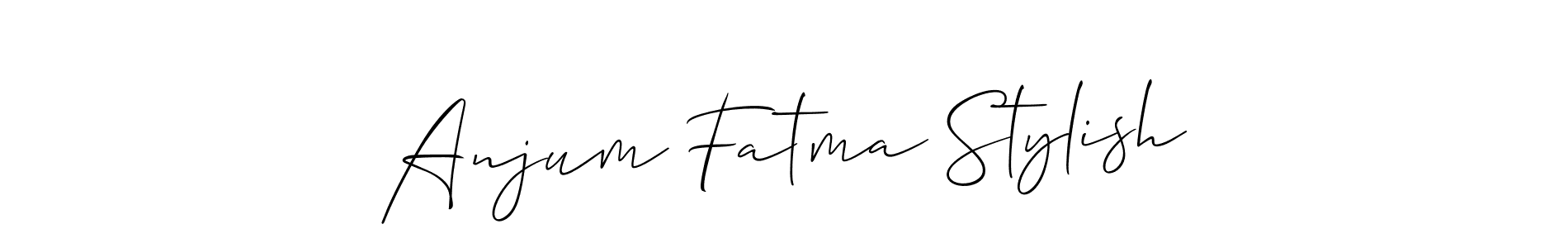 Use a signature maker to create a handwritten signature online. With this signature software, you can design (Allison_Script) your own signature for name Anjum Fatma Stylish. Anjum Fatma Stylish signature style 2 images and pictures png