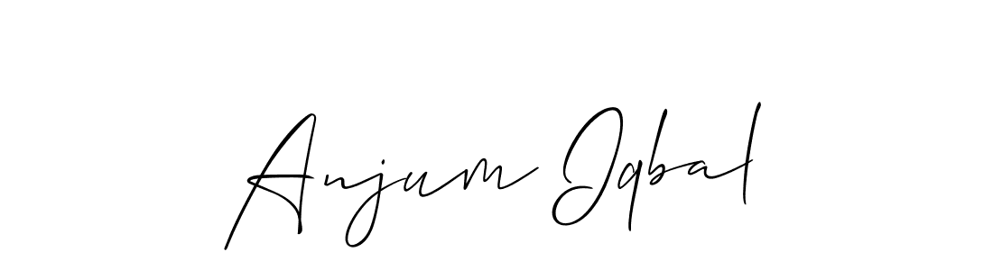 The best way (Allison_Script) to make a short signature is to pick only two or three words in your name. The name Anjum Iqbal include a total of six letters. For converting this name. Anjum Iqbal signature style 2 images and pictures png