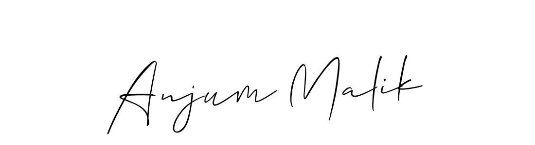 Use a signature maker to create a handwritten signature online. With this signature software, you can design (Allison_Script) your own signature for name Anjum Malik. Anjum Malik signature style 2 images and pictures png