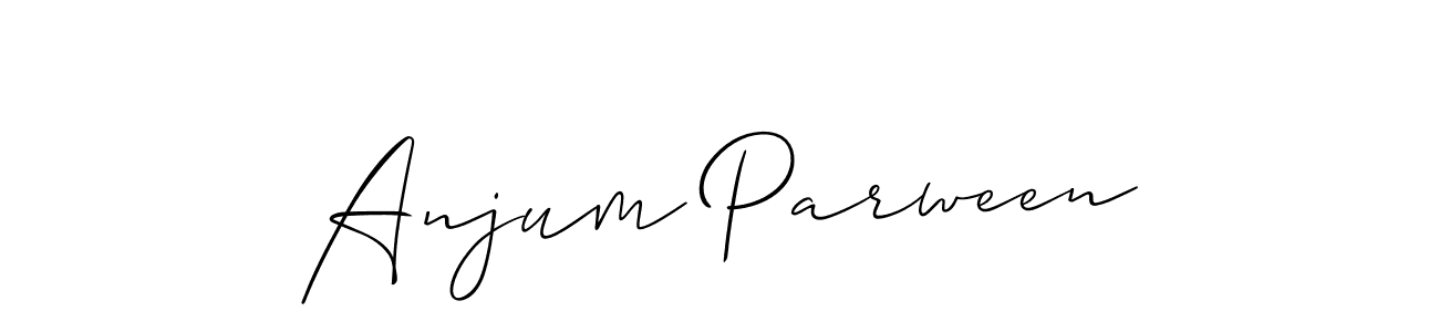 Use a signature maker to create a handwritten signature online. With this signature software, you can design (Allison_Script) your own signature for name Anjum Parween. Anjum Parween signature style 2 images and pictures png