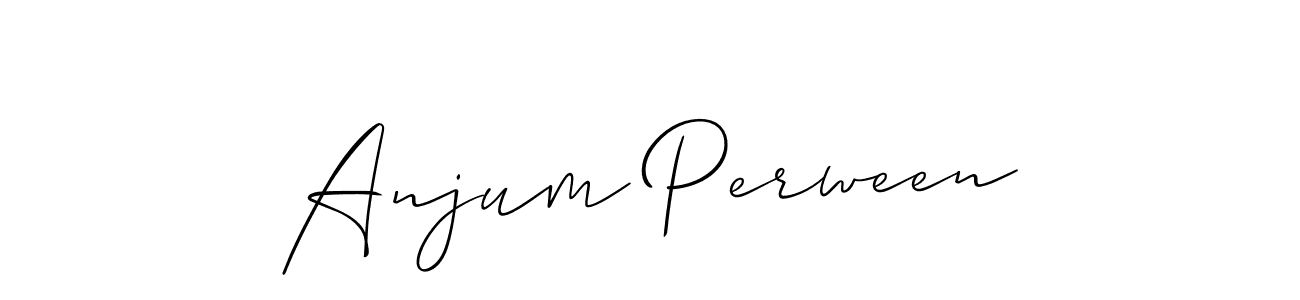 Create a beautiful signature design for name Anjum Perween. With this signature (Allison_Script) fonts, you can make a handwritten signature for free. Anjum Perween signature style 2 images and pictures png