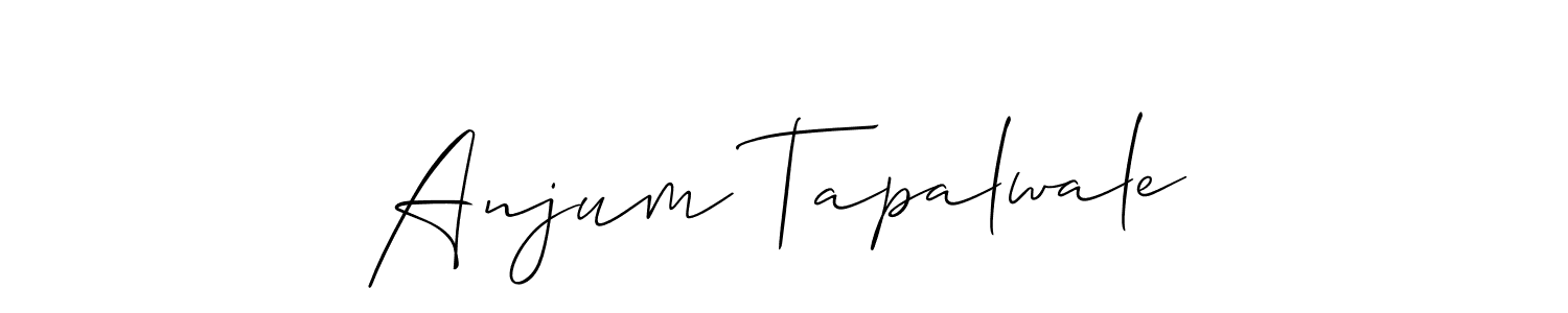 Create a beautiful signature design for name Anjum Tapalwale. With this signature (Allison_Script) fonts, you can make a handwritten signature for free. Anjum Tapalwale signature style 2 images and pictures png