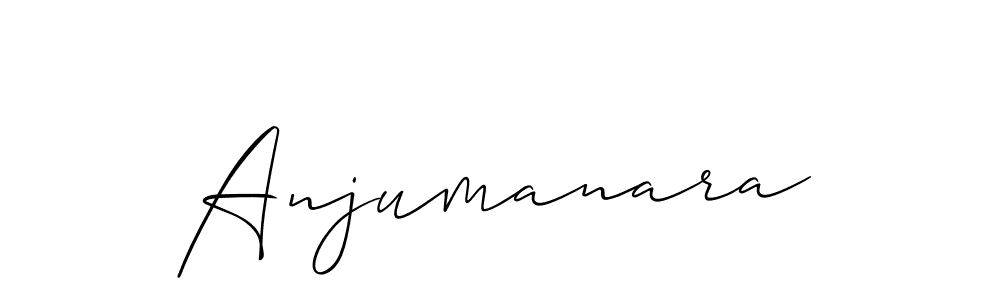 Also we have Anjumanara name is the best signature style. Create professional handwritten signature collection using Allison_Script autograph style. Anjumanara signature style 2 images and pictures png