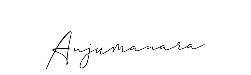 Also You can easily find your signature by using the search form. We will create Anjumanara name handwritten signature images for you free of cost using Allison_Script sign style. Anjumanara signature style 2 images and pictures png