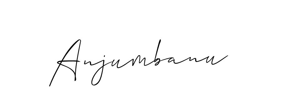 Also we have Anjumbanu name is the best signature style. Create professional handwritten signature collection using Allison_Script autograph style. Anjumbanu signature style 2 images and pictures png