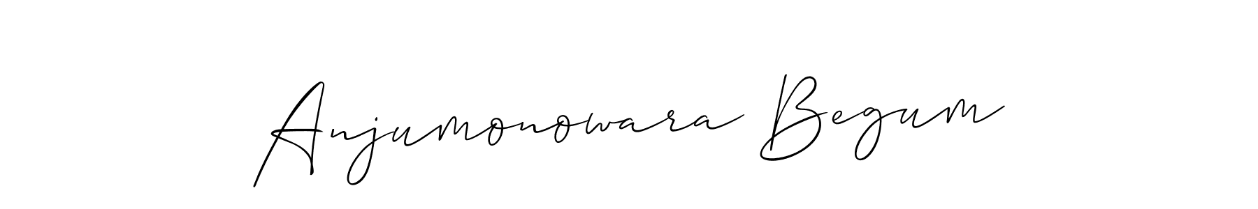 Use a signature maker to create a handwritten signature online. With this signature software, you can design (Allison_Script) your own signature for name Anjumonowara Begum. Anjumonowara Begum signature style 2 images and pictures png