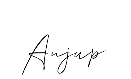 You should practise on your own different ways (Allison_Script) to write your name (Anjup) in signature. don't let someone else do it for you. Anjup signature style 2 images and pictures png