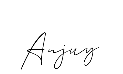 Make a beautiful signature design for name Anjuy. With this signature (Allison_Script) style, you can create a handwritten signature for free. Anjuy signature style 2 images and pictures png