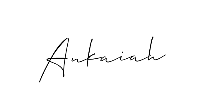 Make a short Ankaiah signature style. Manage your documents anywhere anytime using Allison_Script. Create and add eSignatures, submit forms, share and send files easily. Ankaiah signature style 2 images and pictures png