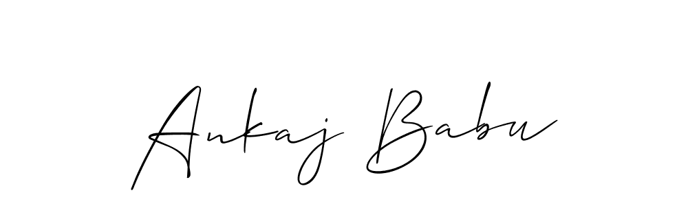 The best way (Allison_Script) to make a short signature is to pick only two or three words in your name. The name Ankaj Babu include a total of six letters. For converting this name. Ankaj Babu signature style 2 images and pictures png