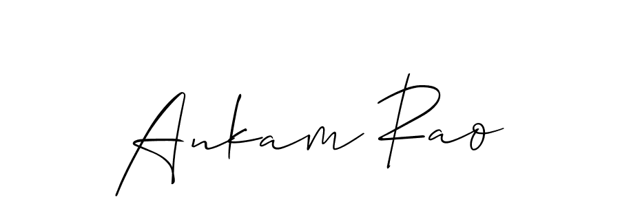Use a signature maker to create a handwritten signature online. With this signature software, you can design (Allison_Script) your own signature for name Ankam Rao. Ankam Rao signature style 2 images and pictures png