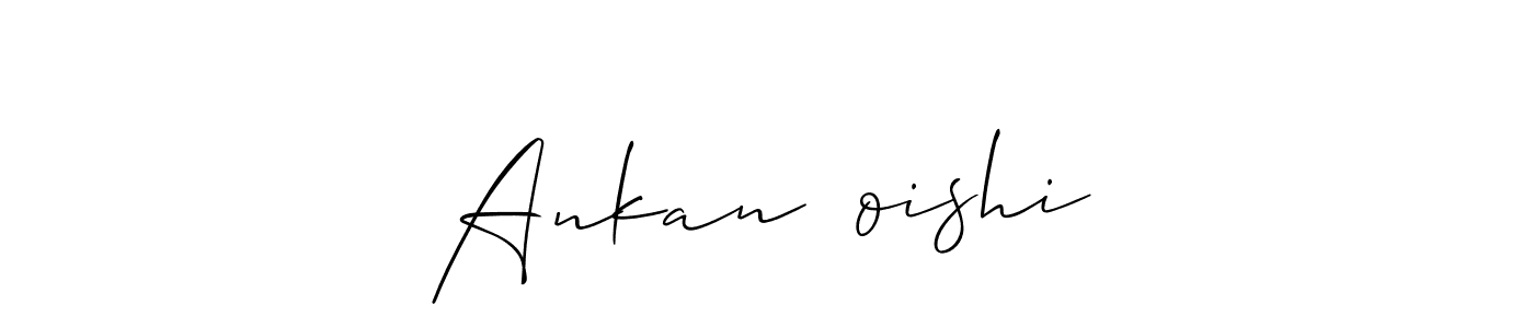 Use a signature maker to create a handwritten signature online. With this signature software, you can design (Allison_Script) your own signature for name Ankan ❤oishi. Ankan ❤oishi signature style 2 images and pictures png