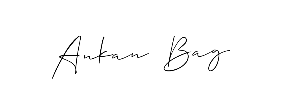 It looks lik you need a new signature style for name Ankan  Bag. Design unique handwritten (Allison_Script) signature with our free signature maker in just a few clicks. Ankan  Bag signature style 2 images and pictures png