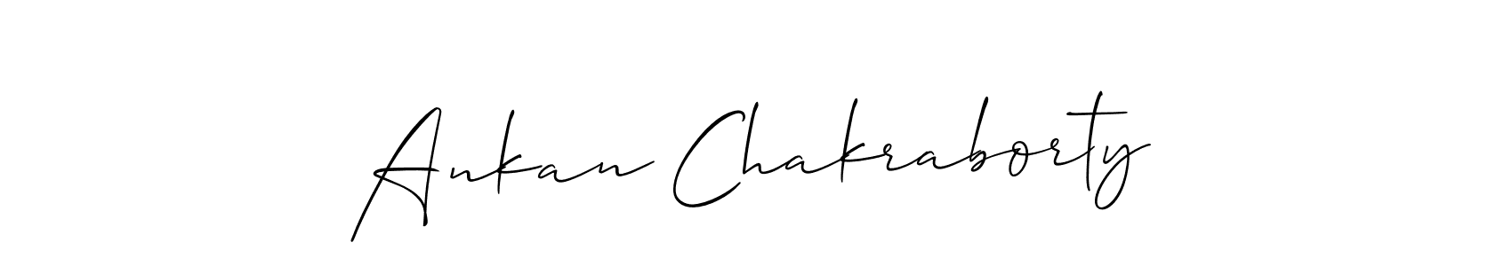 Ankan Chakraborty stylish signature style. Best Handwritten Sign (Allison_Script) for my name. Handwritten Signature Collection Ideas for my name Ankan Chakraborty. Ankan Chakraborty signature style 2 images and pictures png