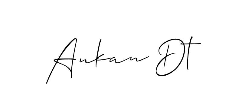 Make a beautiful signature design for name Ankan Dt. With this signature (Allison_Script) style, you can create a handwritten signature for free. Ankan Dt signature style 2 images and pictures png