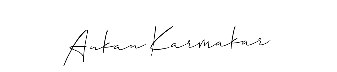 Create a beautiful signature design for name Ankan Karmakar. With this signature (Allison_Script) fonts, you can make a handwritten signature for free. Ankan Karmakar signature style 2 images and pictures png