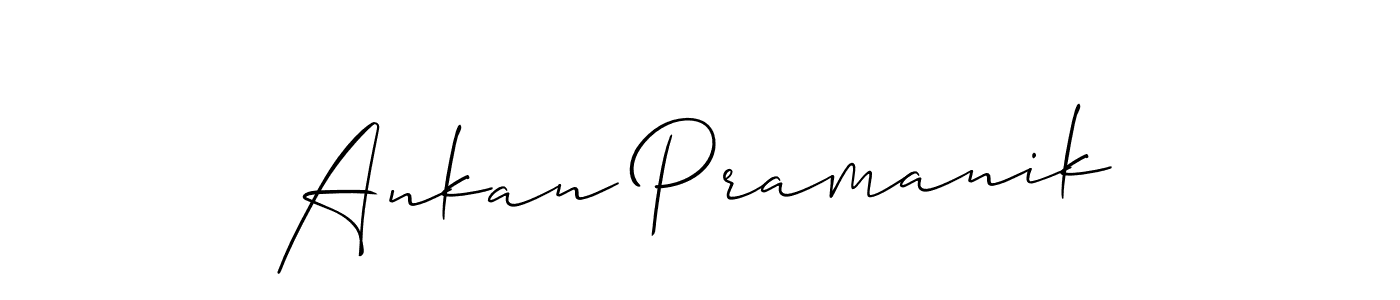 The best way (Allison_Script) to make a short signature is to pick only two or three words in your name. The name Ankan Pramanik include a total of six letters. For converting this name. Ankan Pramanik signature style 2 images and pictures png