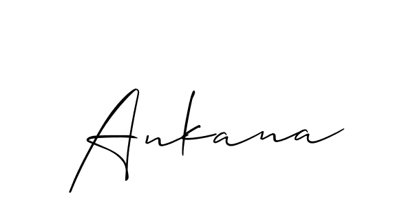 Use a signature maker to create a handwritten signature online. With this signature software, you can design (Allison_Script) your own signature for name Ankana. Ankana signature style 2 images and pictures png