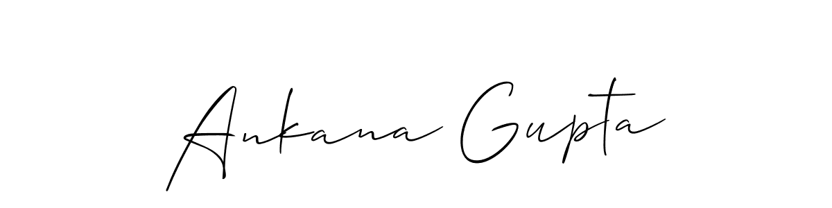 Allison_Script is a professional signature style that is perfect for those who want to add a touch of class to their signature. It is also a great choice for those who want to make their signature more unique. Get Ankana Gupta name to fancy signature for free. Ankana Gupta signature style 2 images and pictures png