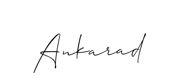 How to make Ankarad signature? Allison_Script is a professional autograph style. Create handwritten signature for Ankarad name. Ankarad signature style 2 images and pictures png