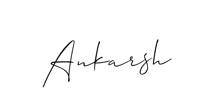 Use a signature maker to create a handwritten signature online. With this signature software, you can design (Allison_Script) your own signature for name Ankarsh. Ankarsh signature style 2 images and pictures png