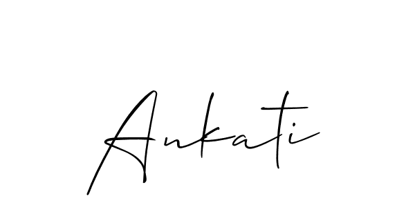 Design your own signature with our free online signature maker. With this signature software, you can create a handwritten (Allison_Script) signature for name Ankati. Ankati signature style 2 images and pictures png