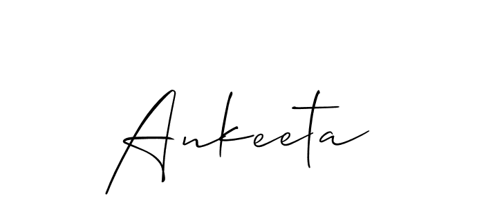 How to make Ankeeta signature? Allison_Script is a professional autograph style. Create handwritten signature for Ankeeta name. Ankeeta signature style 2 images and pictures png