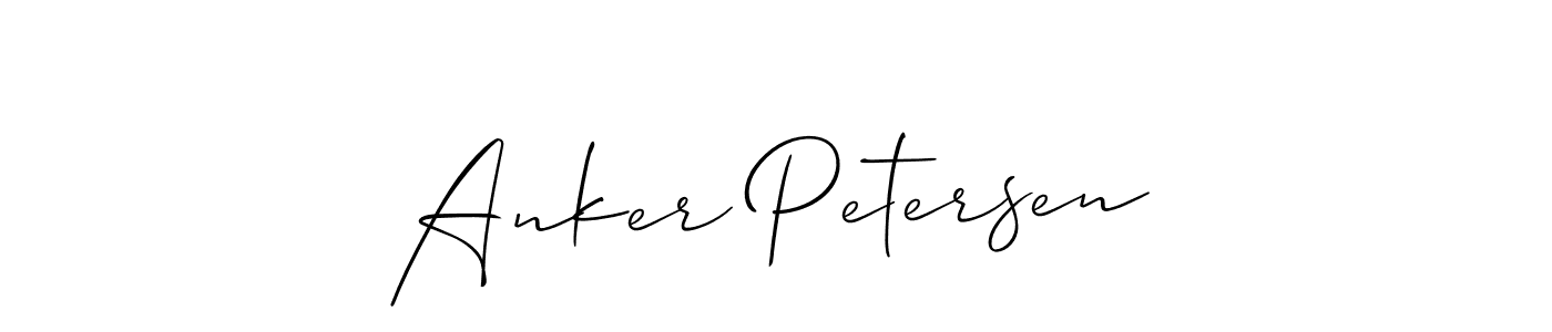 You should practise on your own different ways (Allison_Script) to write your name (Anker Petersen) in signature. don't let someone else do it for you. Anker Petersen signature style 2 images and pictures png