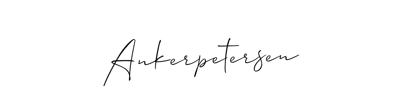 The best way (Allison_Script) to make a short signature is to pick only two or three words in your name. The name Ankerpetersen include a total of six letters. For converting this name. Ankerpetersen signature style 2 images and pictures png