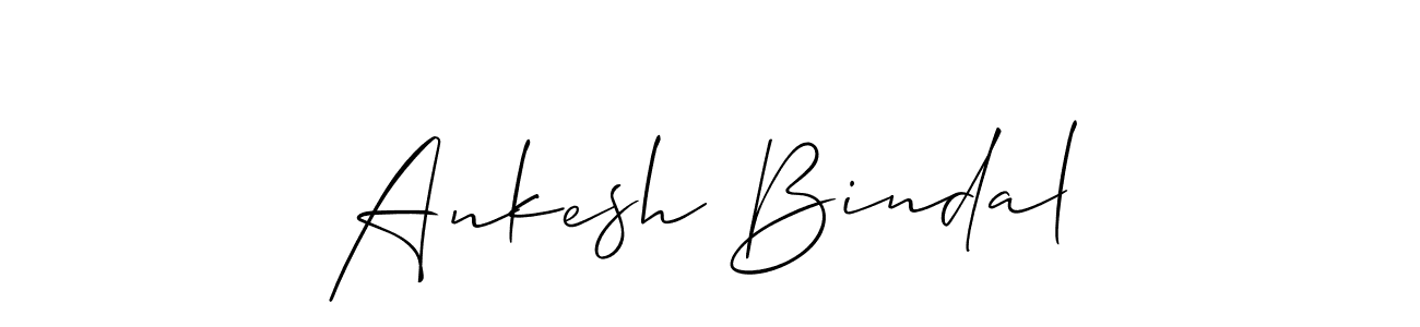 Allison_Script is a professional signature style that is perfect for those who want to add a touch of class to their signature. It is also a great choice for those who want to make their signature more unique. Get Ankesh Bindal name to fancy signature for free. Ankesh Bindal signature style 2 images and pictures png